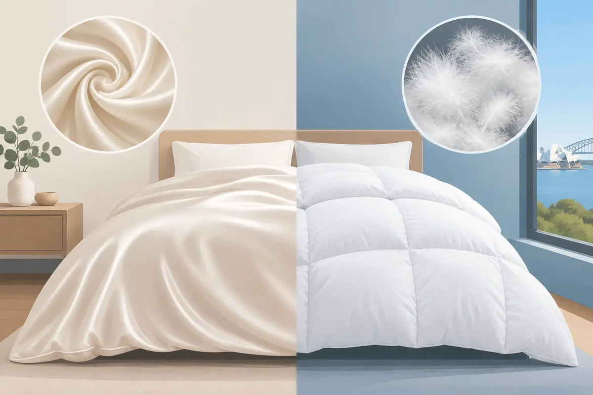 Silk Versus Down Doona for Australian Sleep