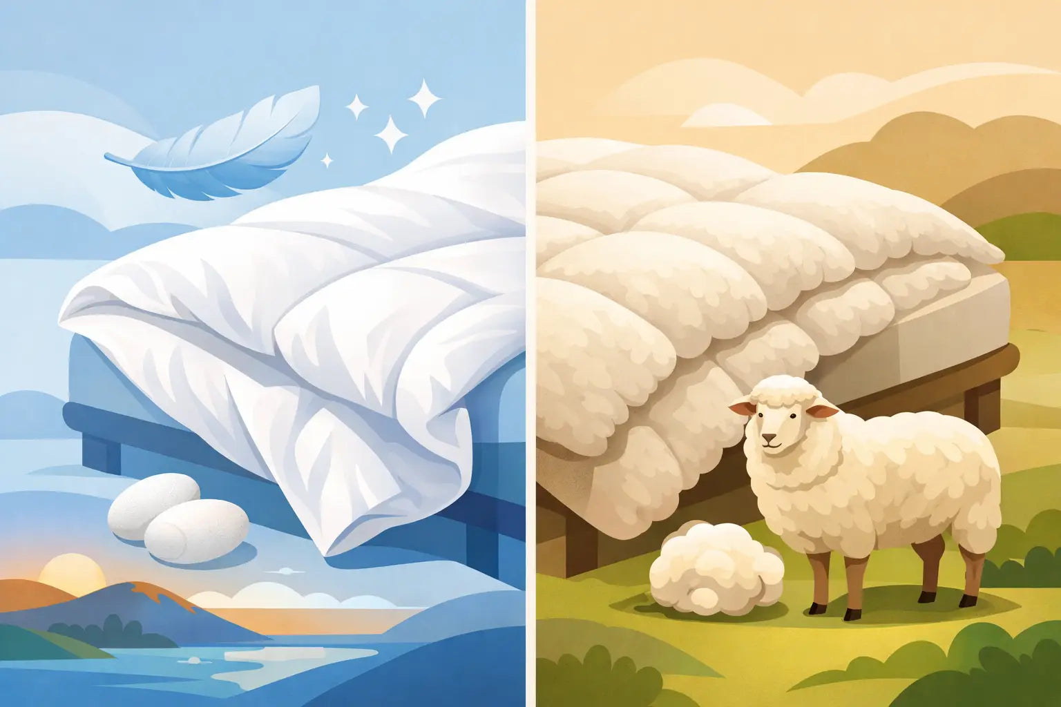 Silk Doona Insert vs Wool: Which is the Better Choice?