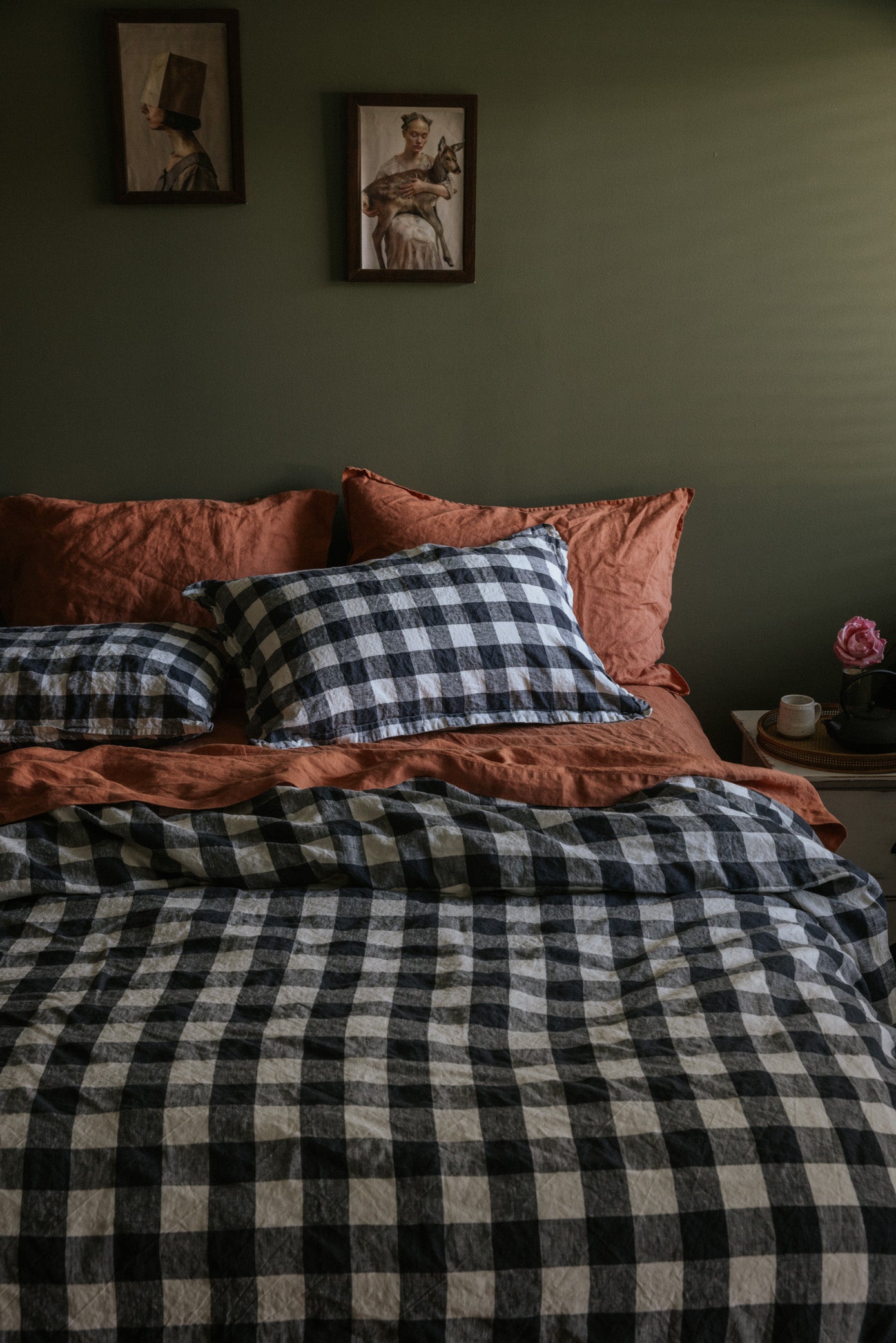 DUVET COVER SET - INDIGO BUFFALO CHECK