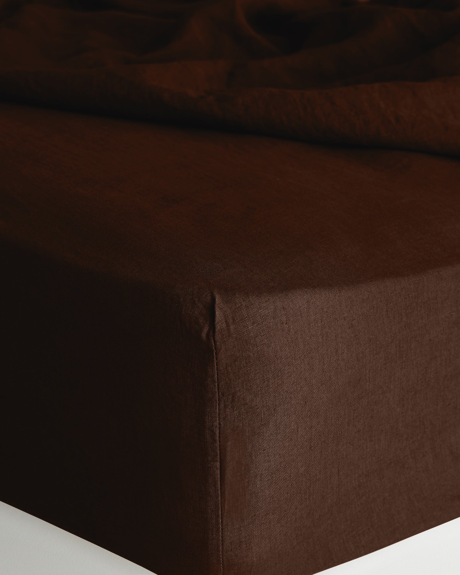 LINEN SHEET SET WITH PILLOWCASES - COCOA