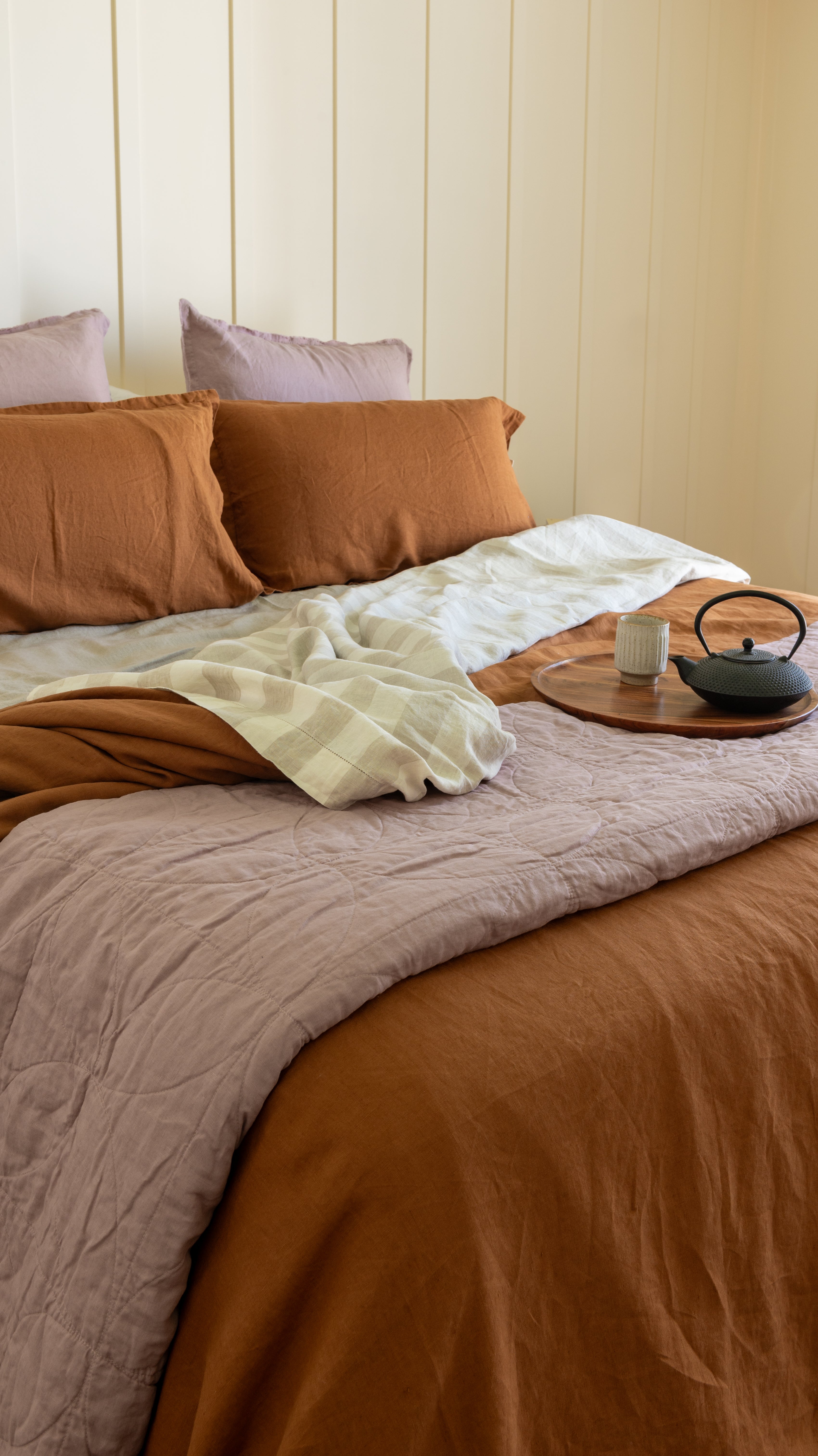 DUVET COVER SET - TERRACOTTA