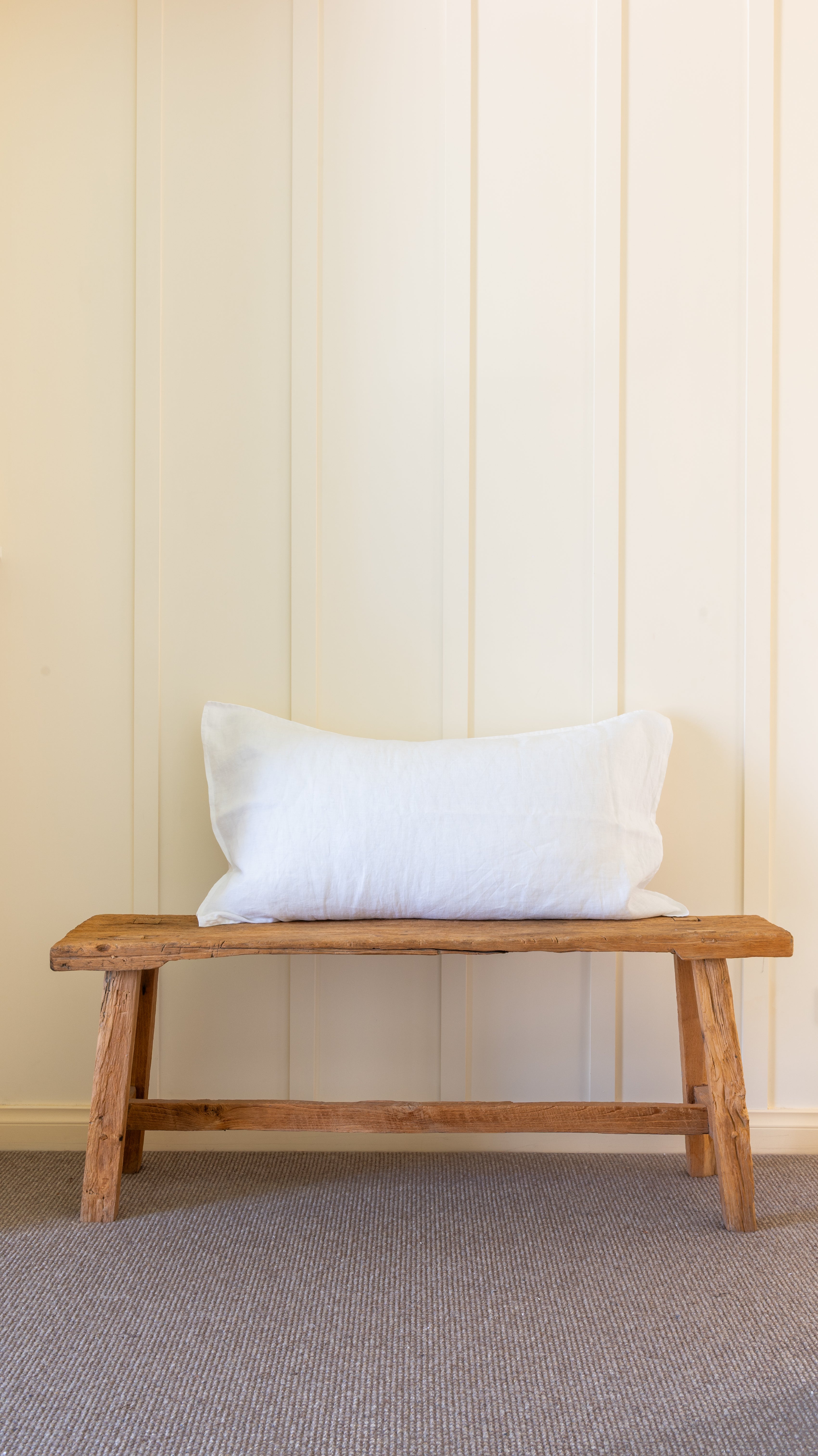 KING FLAX LINEN PILLOWCASE PAIR - WINTER WHITE