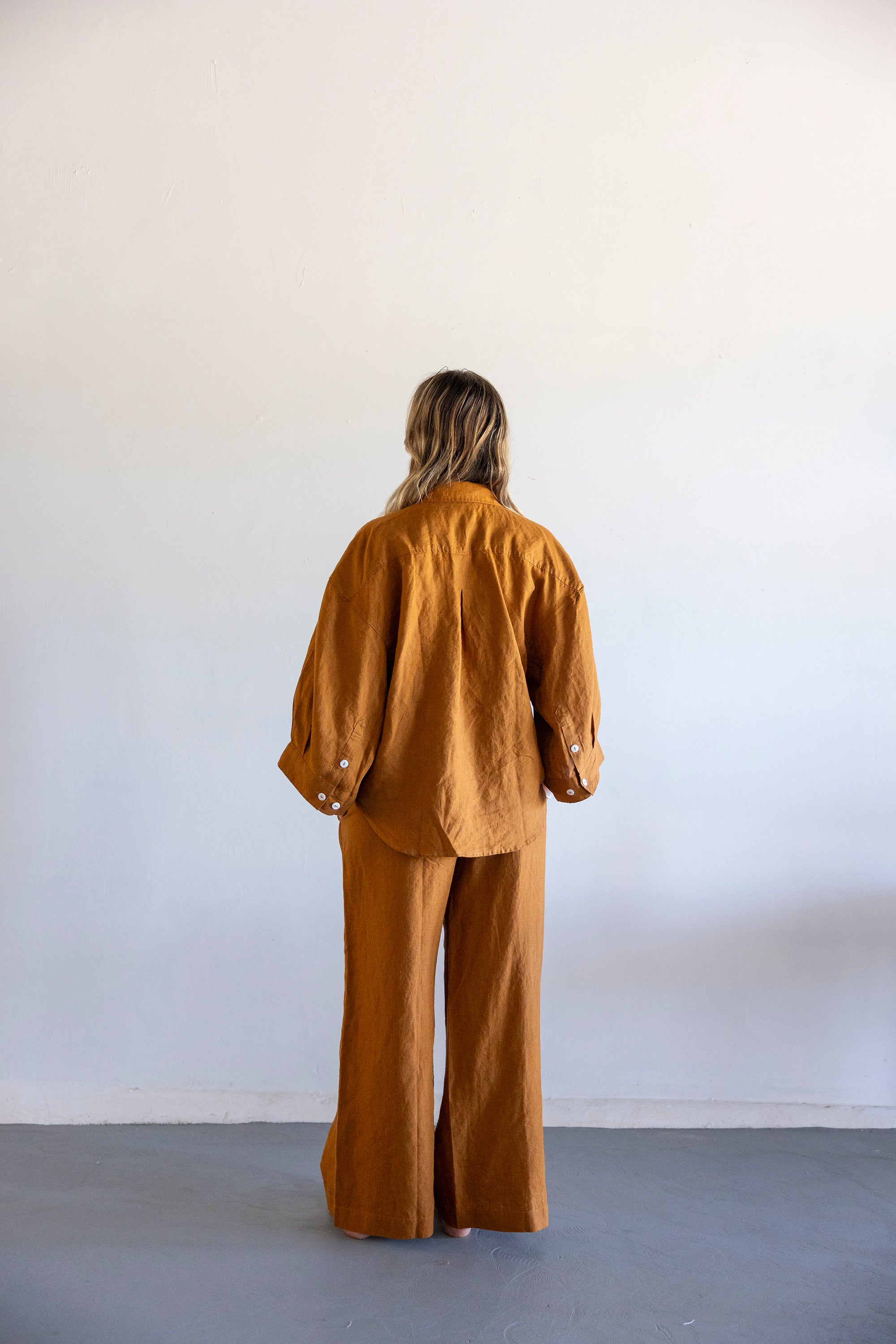 THE DREAMER - LINEN PYJAMA TERRACOTTA