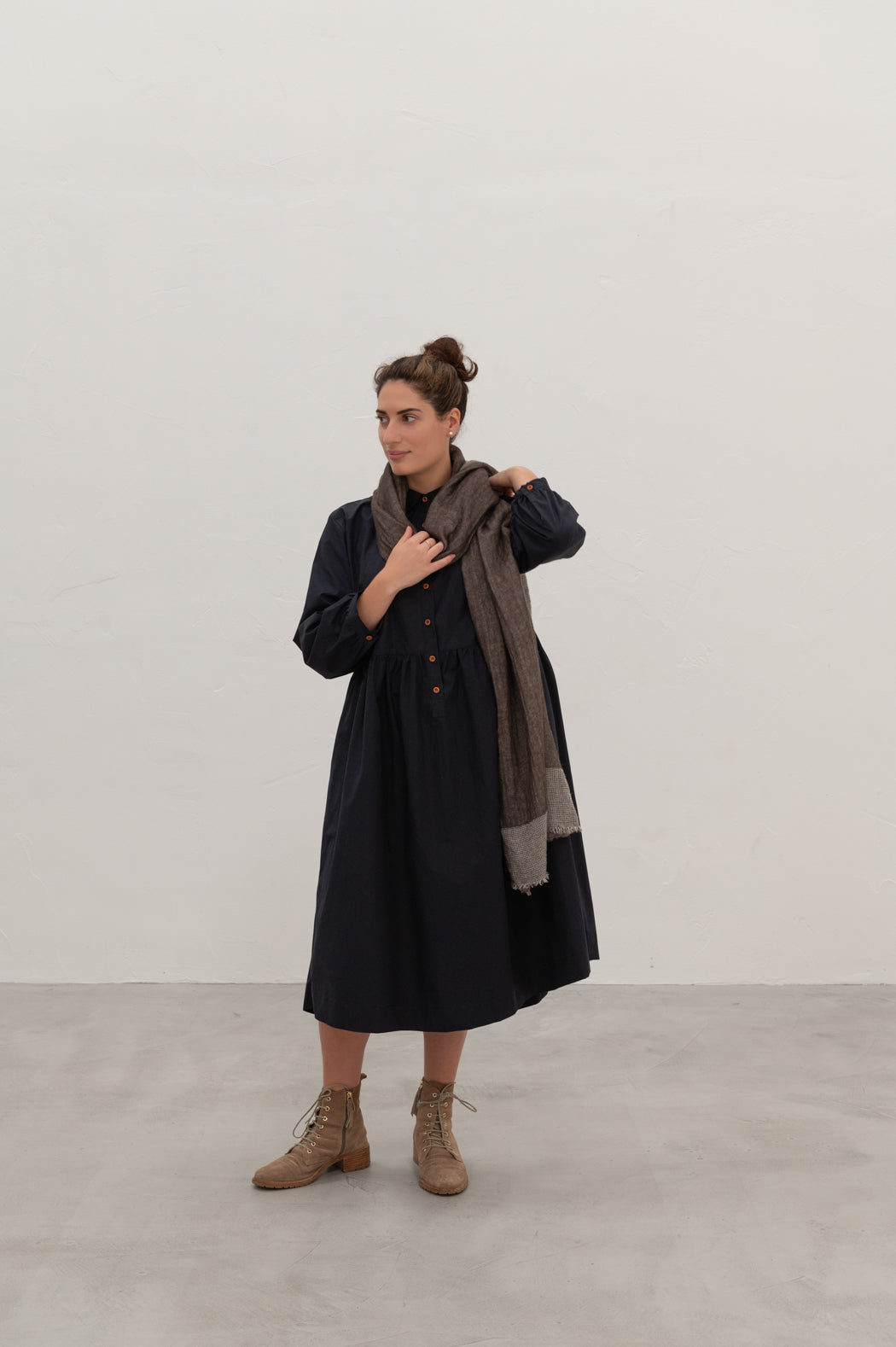 RESTOCKED - The Margot Suede Belted Shirt Dress in Olive