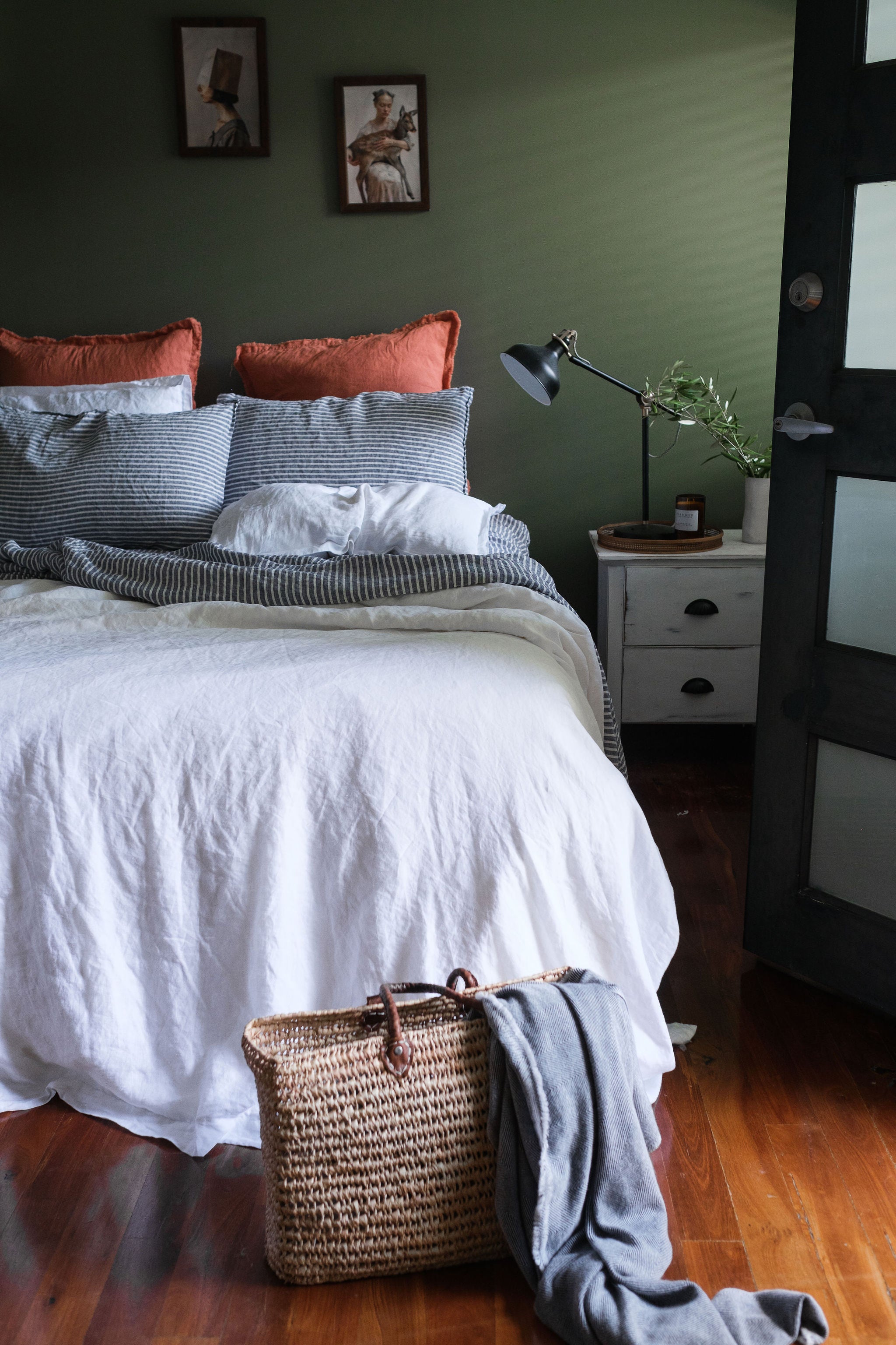 WOOL + CASHMERE INDIGO BLANKET