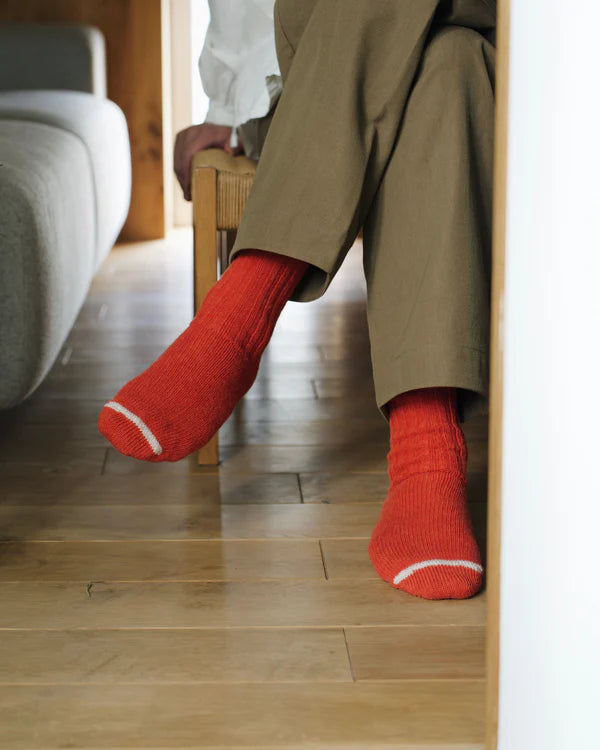 NISHIGUCHI KUTSUSHITA - PRAHA WOOL RIBBED SOCKS