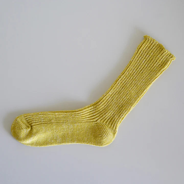 NISHIGUCHI KUTSUSHITA - HEMP COTTON RIBBED SOCKS