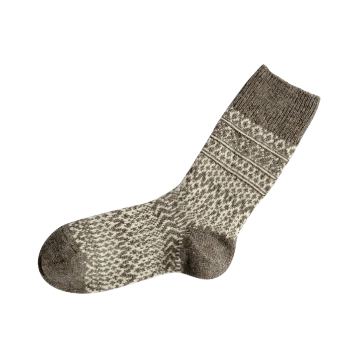 NISHIGUCHI KUTSUSHITA - OSLO WOOL JACQUARD SOCKS