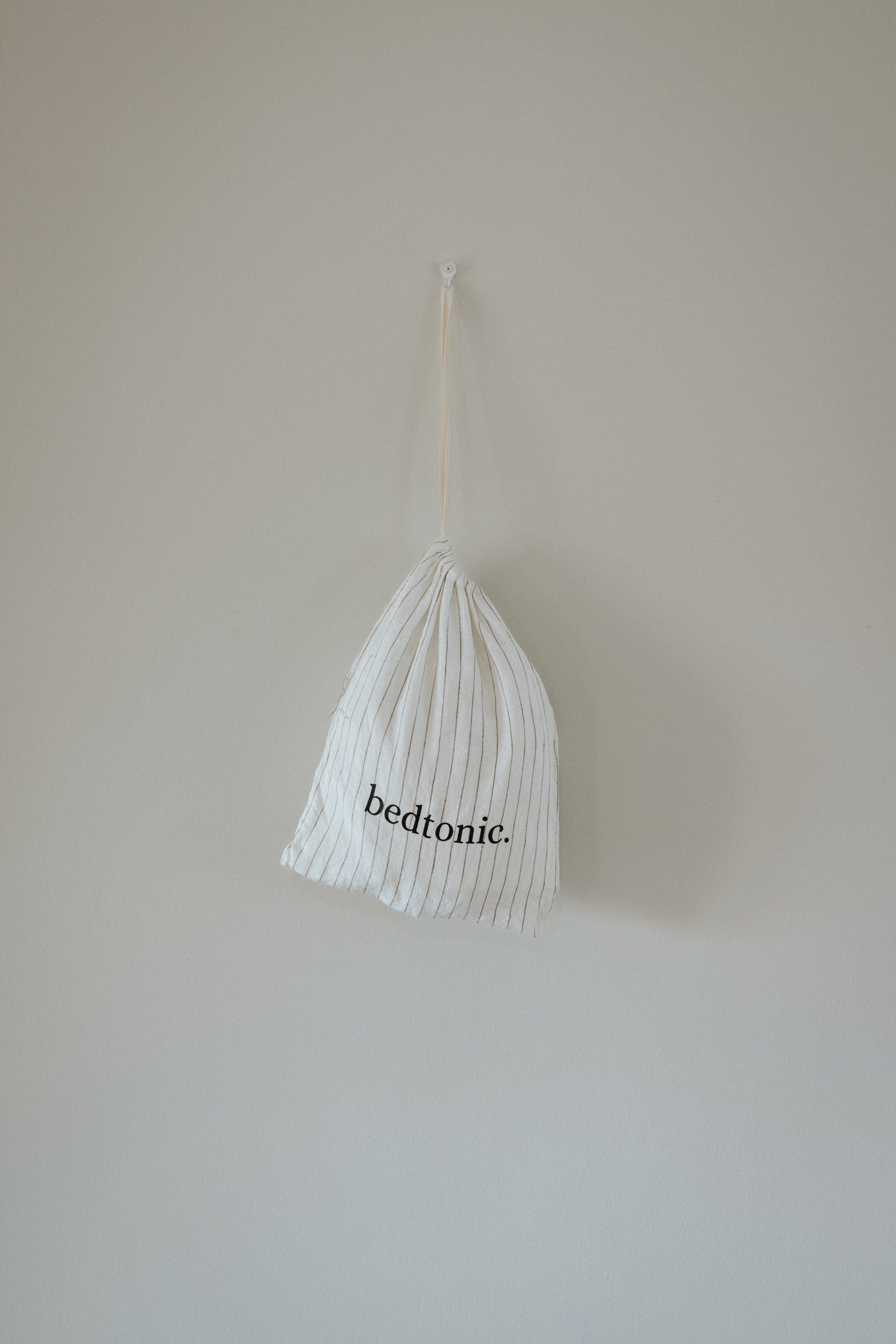 EUROPEAN FLAX LINEN FLAT SHEET - OLIVE PINSTRIPE