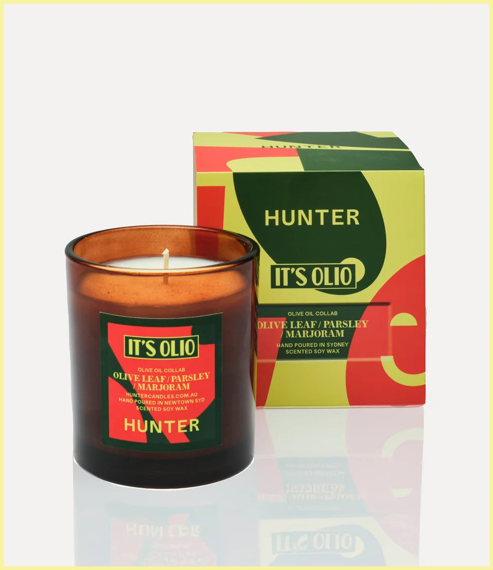 HUNTER CANDLE - IT'S OLIO: Olive Leaf, Parsley, Marjoram