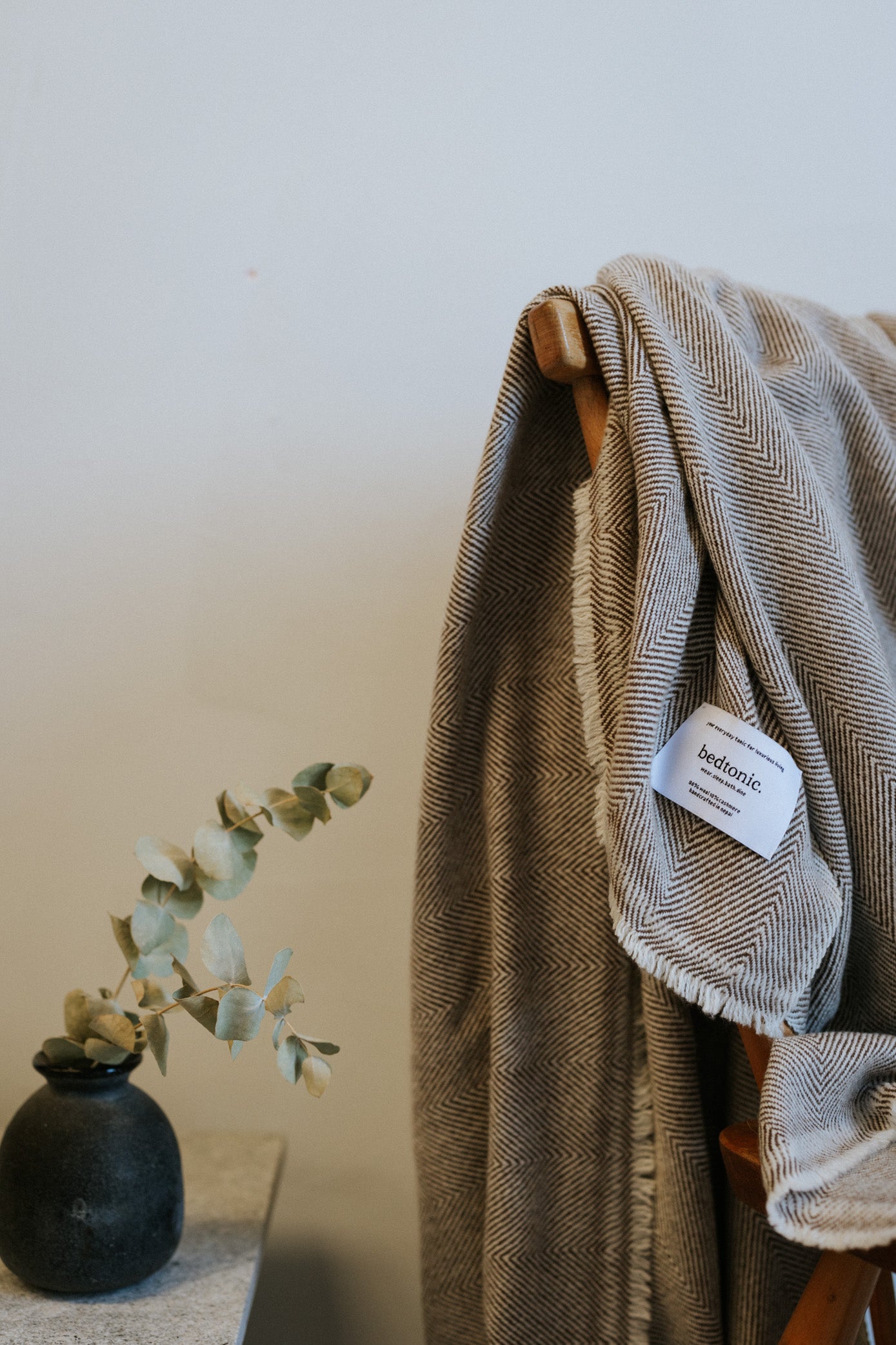 WOOL + CASHMERE COCOA BLANKET