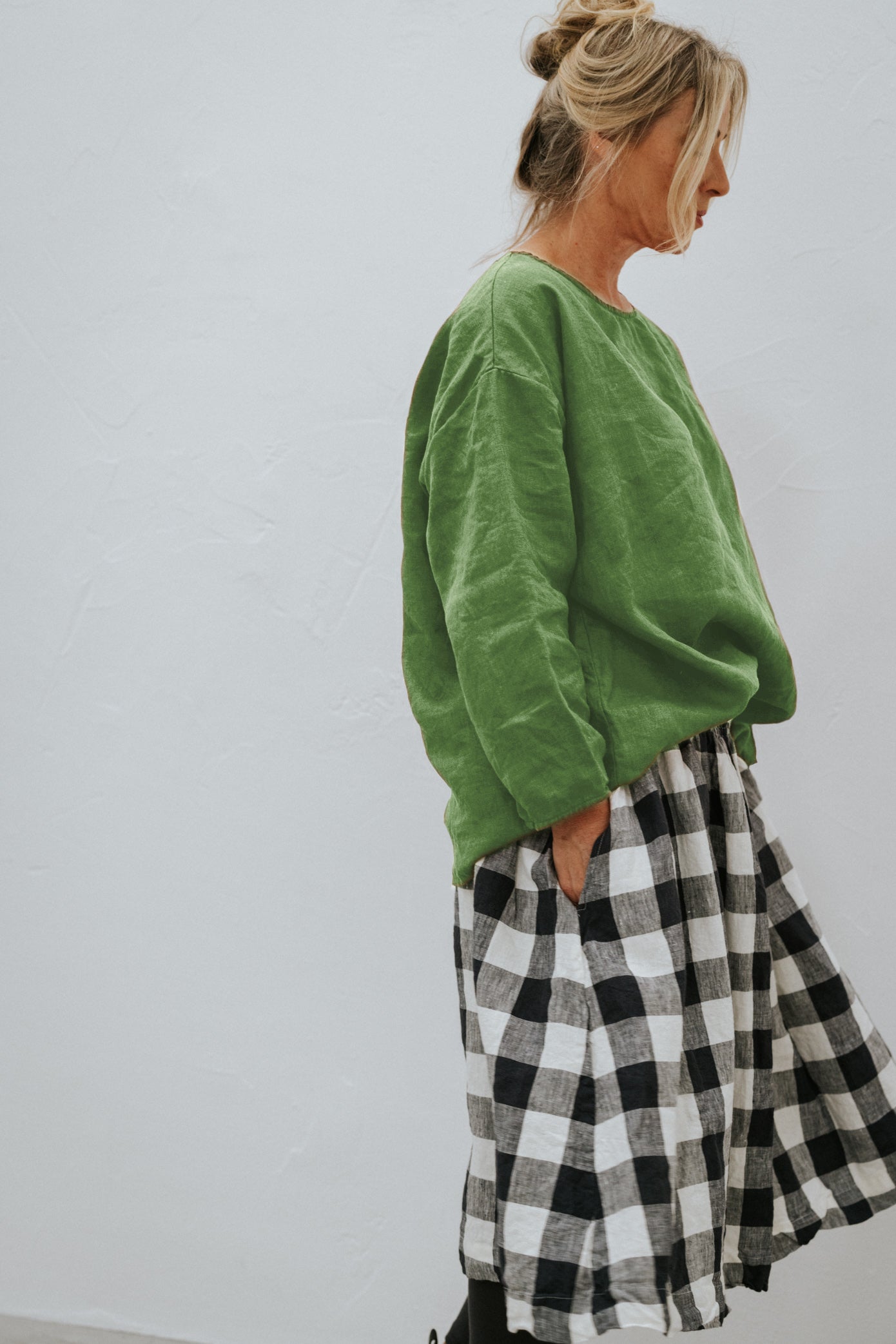 BOXY TOP - HUNTER GREEN