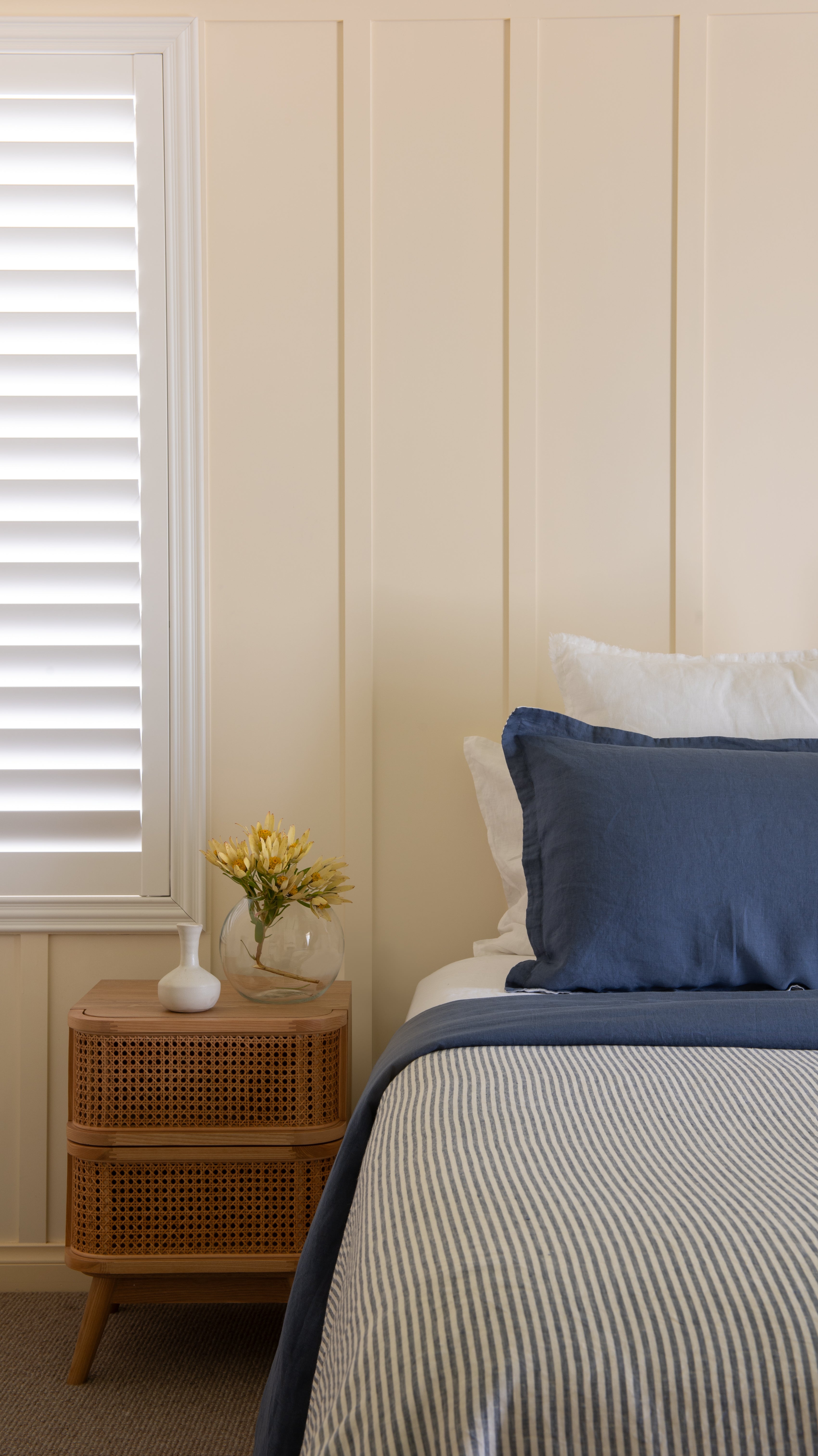 DUVET COVER SET - DENIM BLUE + BLUE STRIPES