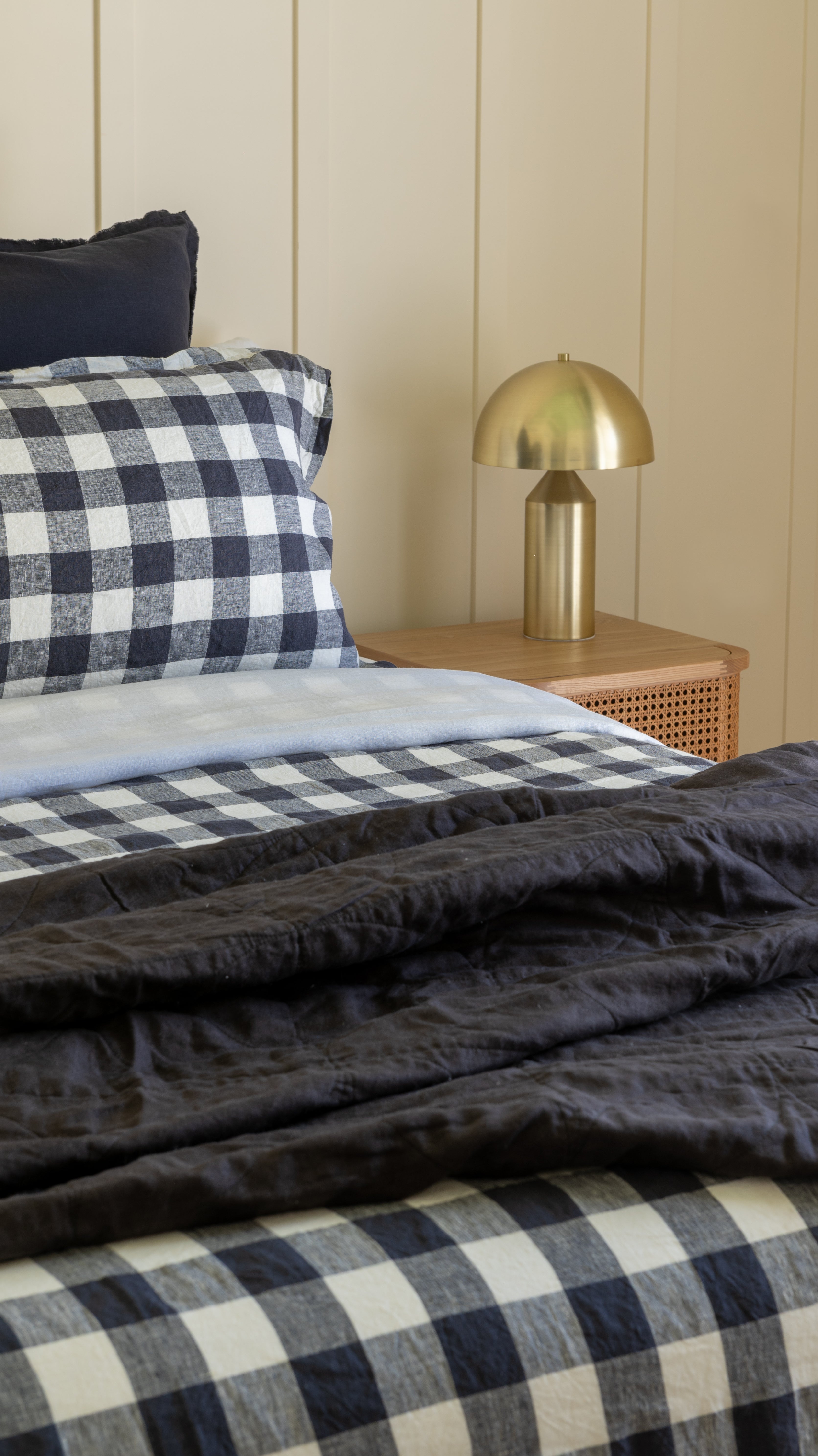 DUVET COVER SET - INDIGO BUFFALO CHECK