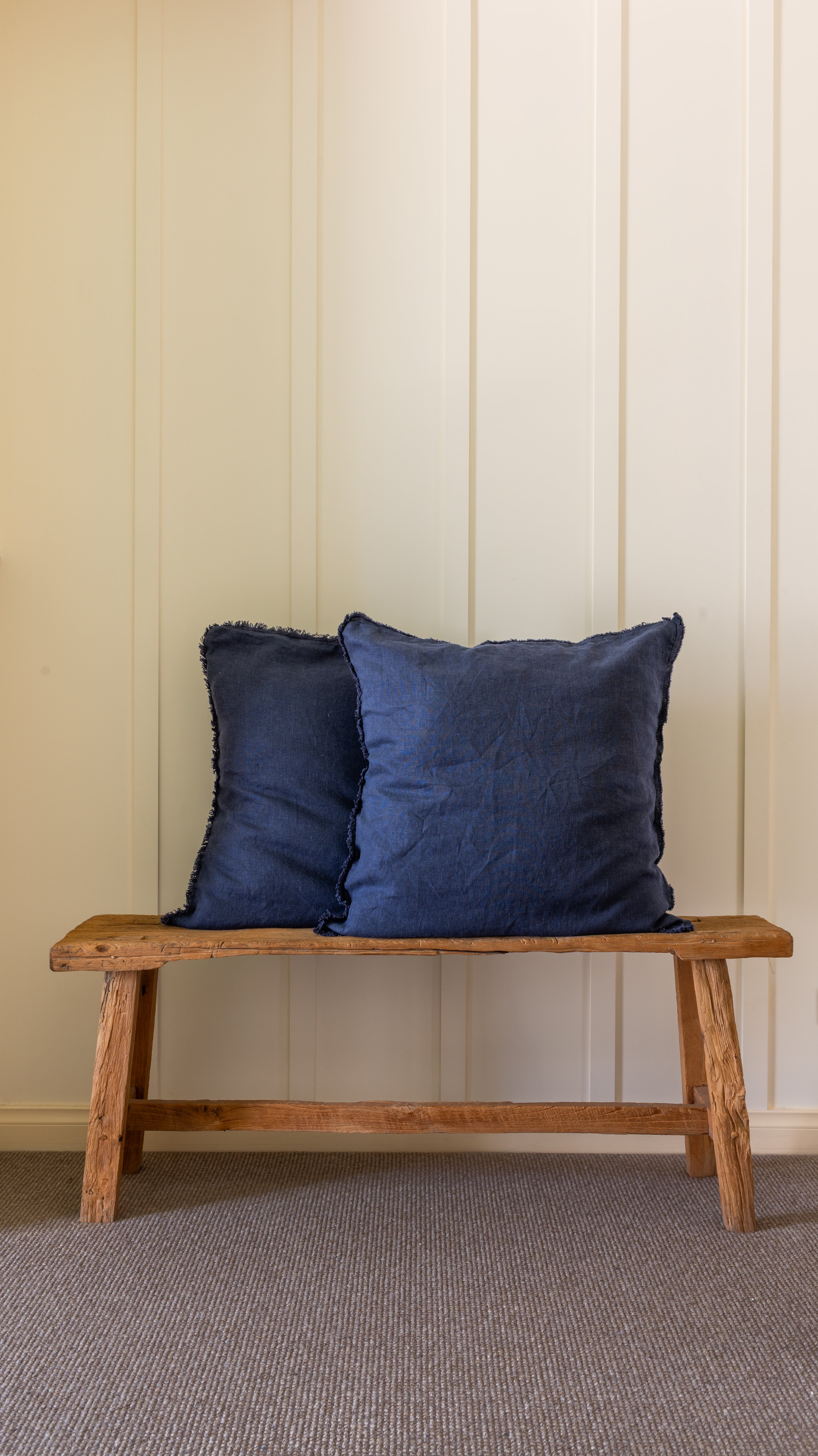 HEAVYWEIGHT HAND-FRAYED  EURO PILLOWCASE PAIR - 345GSM