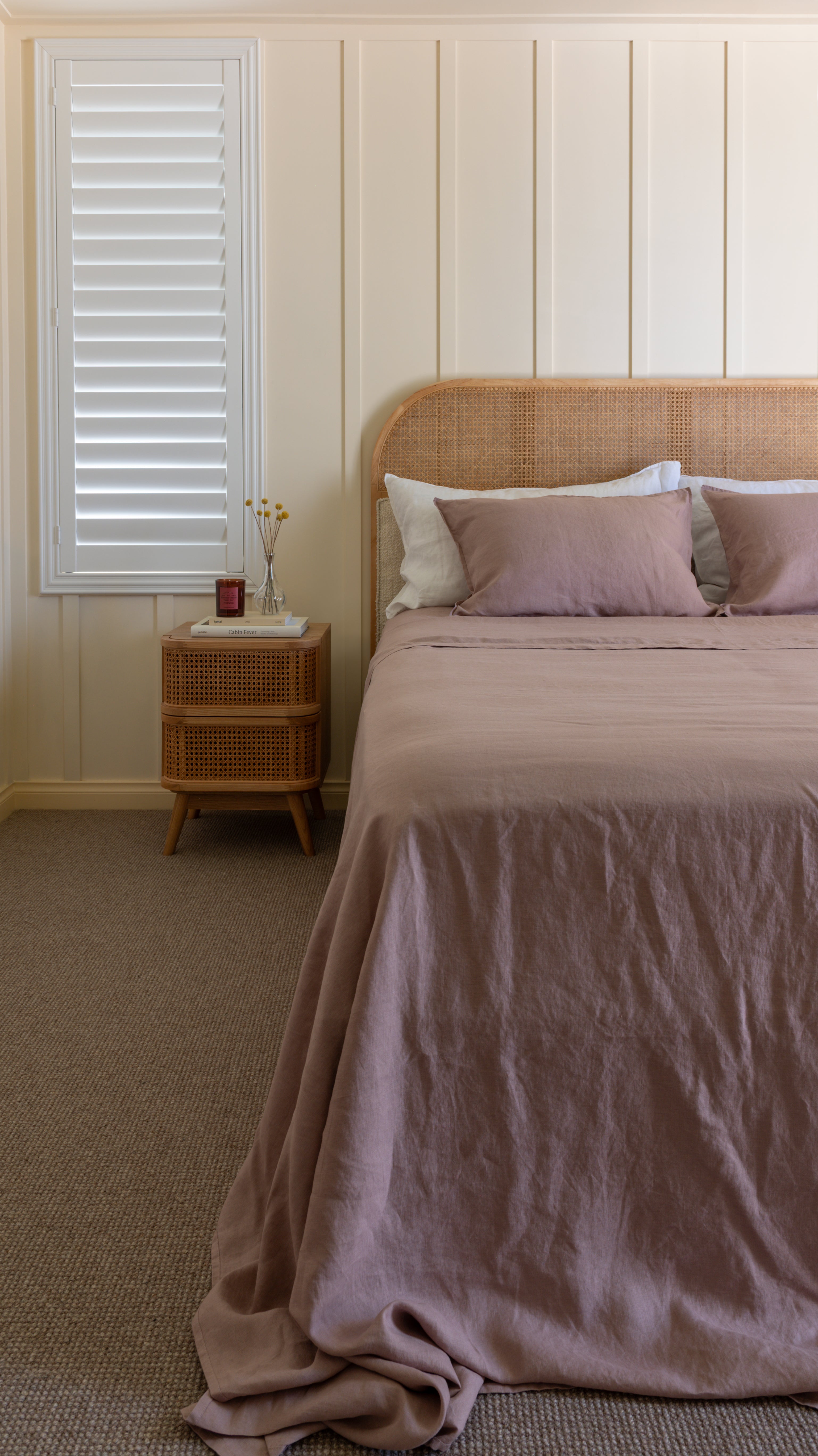EUROPEAN FLAX LINEN FLAT SHEET - DUSKY ROSE