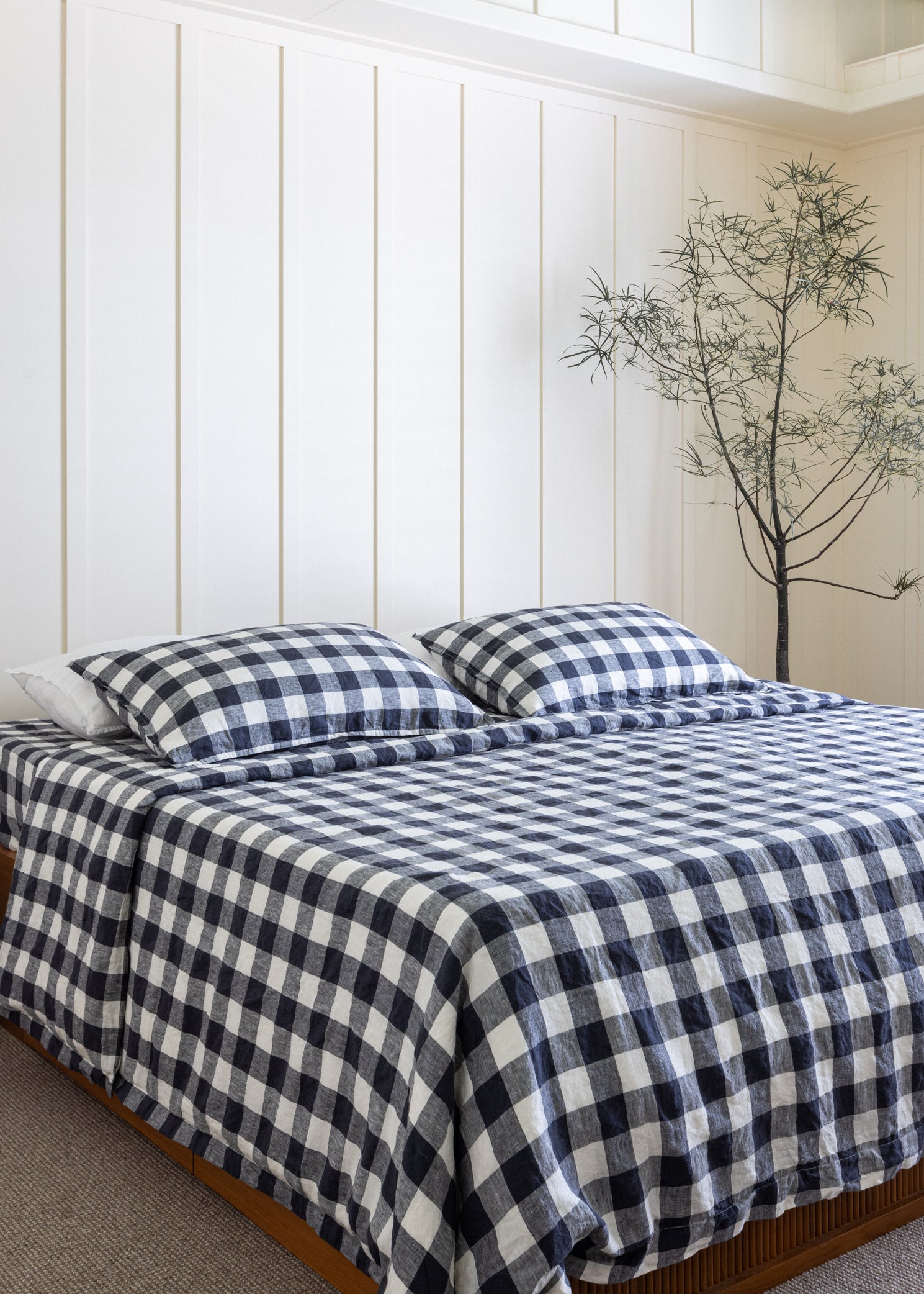 DUVET COVER SET - INDIGO BUFFALO CHECK