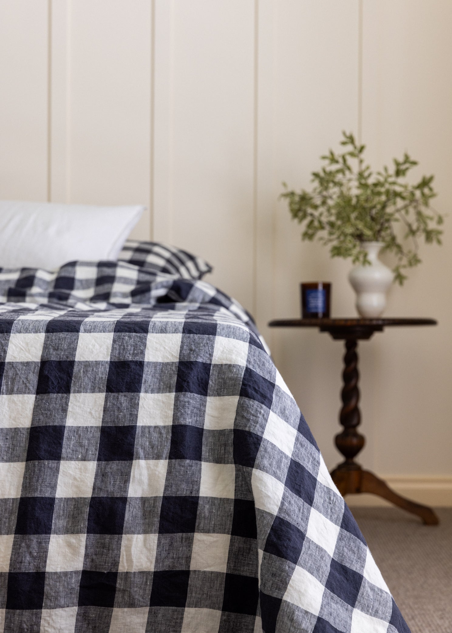 DUVET COVER SET - INDIGO BUFFALO CHECK