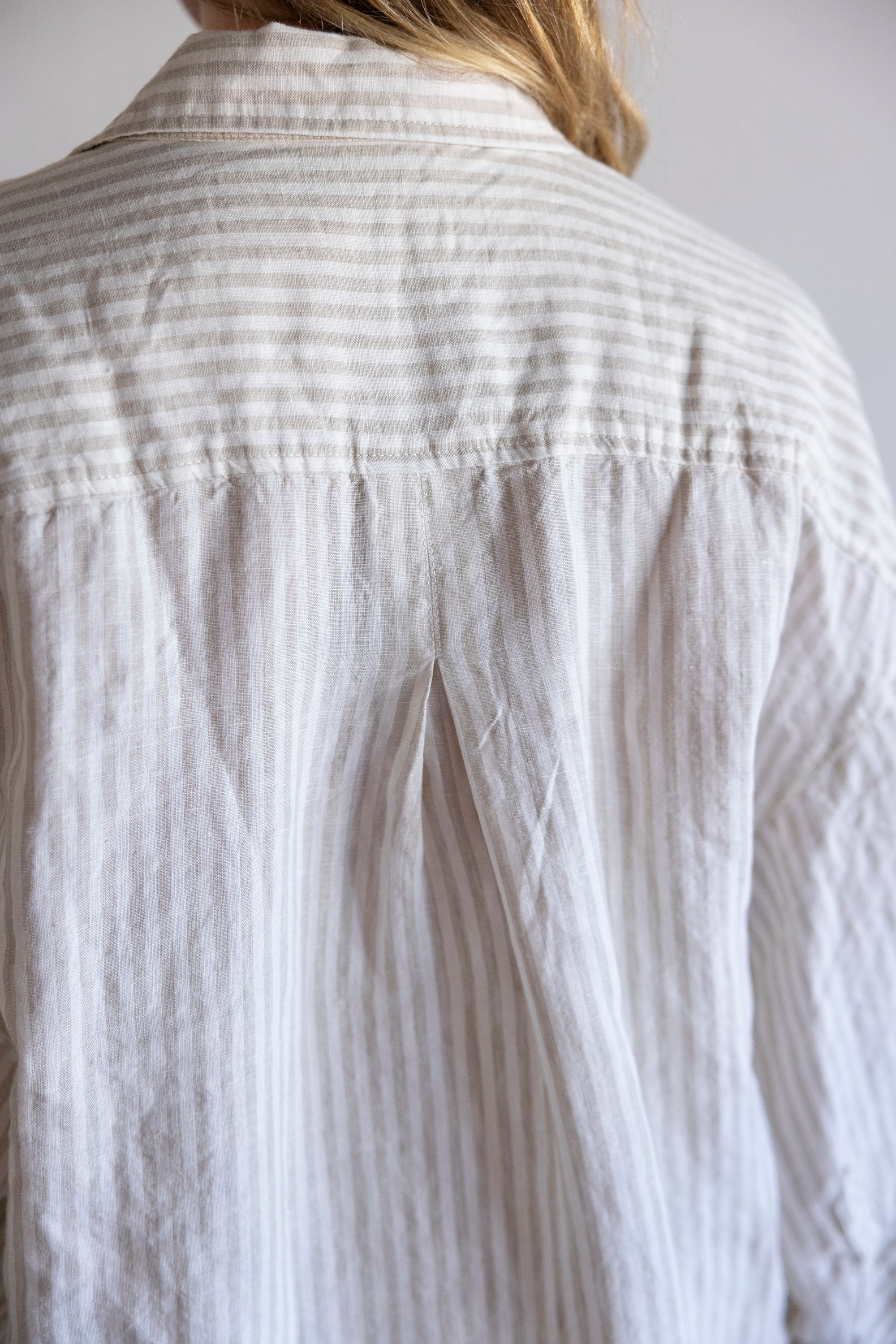 THE DREAMER - LINEN PYJAMA NATURAL STRIPES