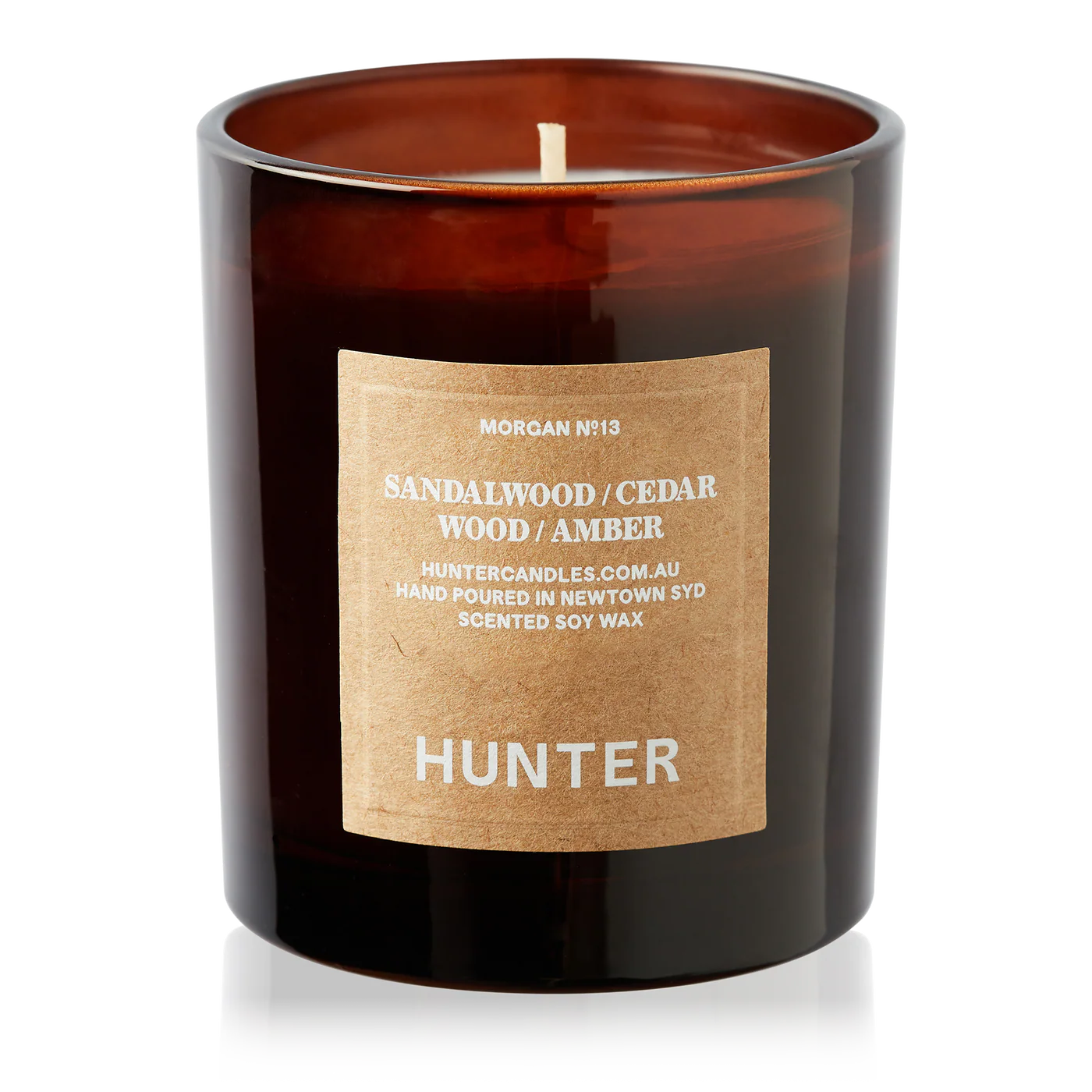 HUNTER CANDLE - MORGAN - Sandalwood, Cedar Wood, Amber
