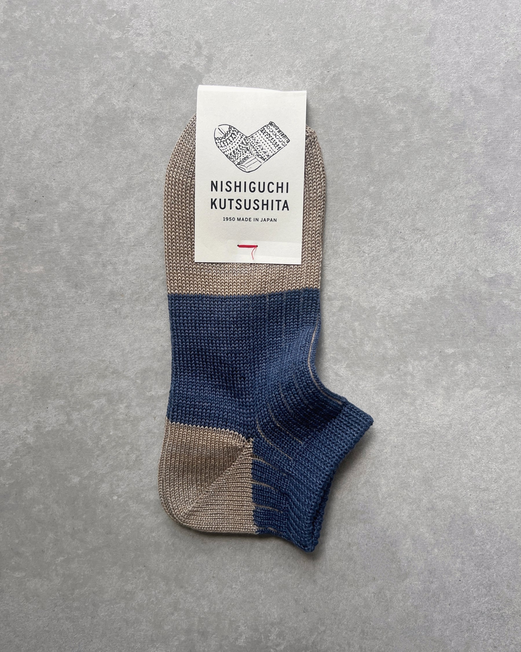 NISHIGUCHI KUTSUSHITA - OSLO LINEN/COTTON ANKLET SOCKS