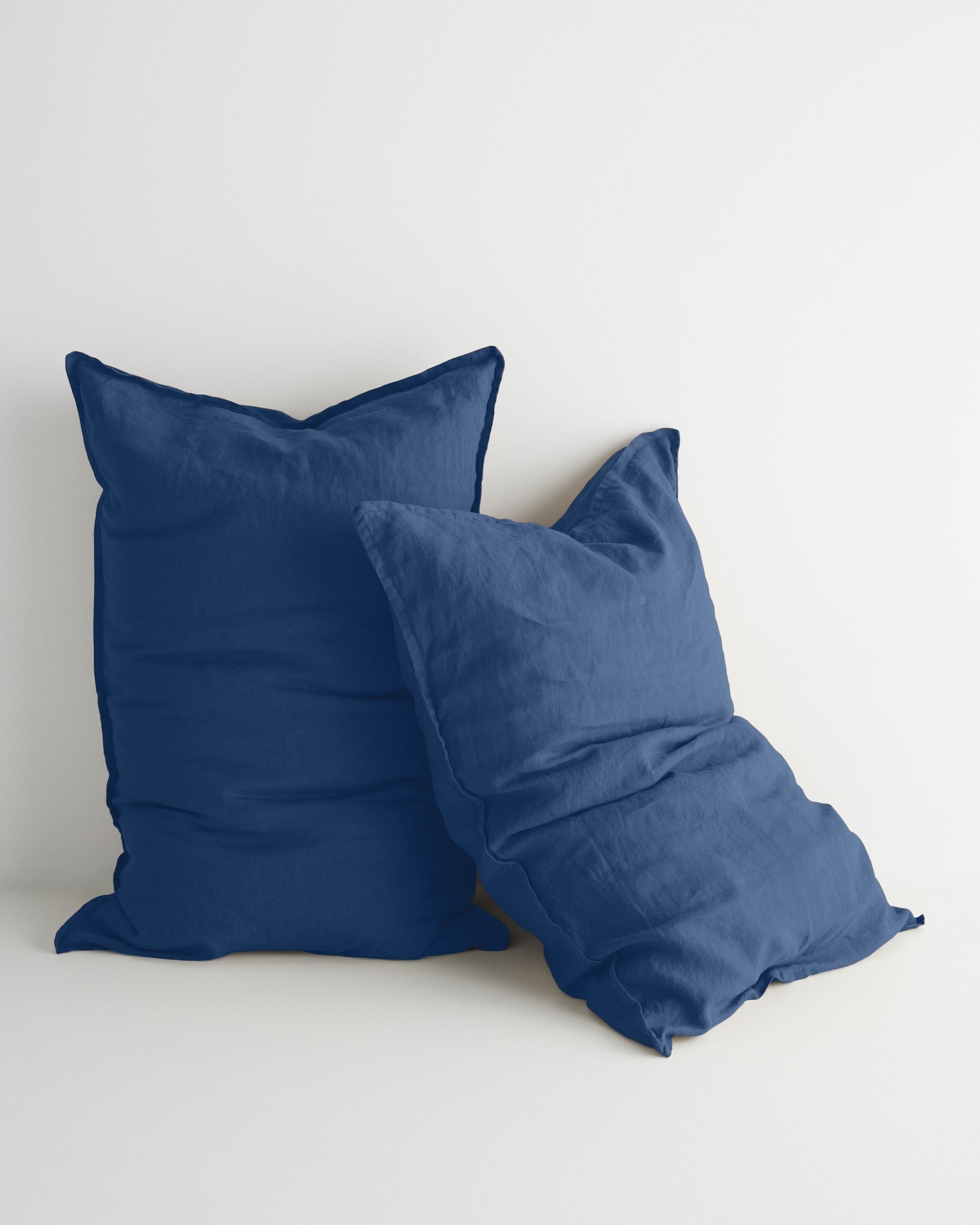 STANDARD FLAX LINEN PILLOWCASE PAIR - DENIM BLUE