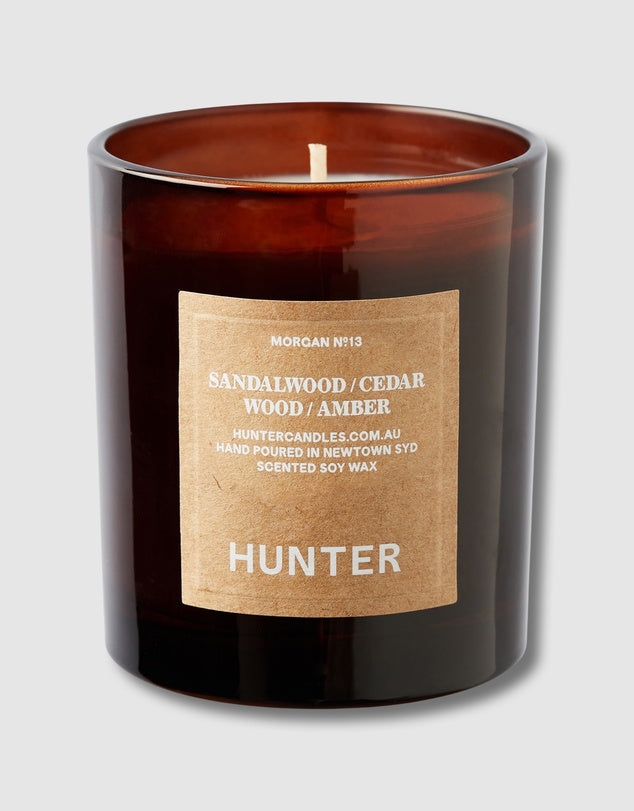 HUNTER CANDLE - MORGAN - Sandalwood. Cedar. Amber